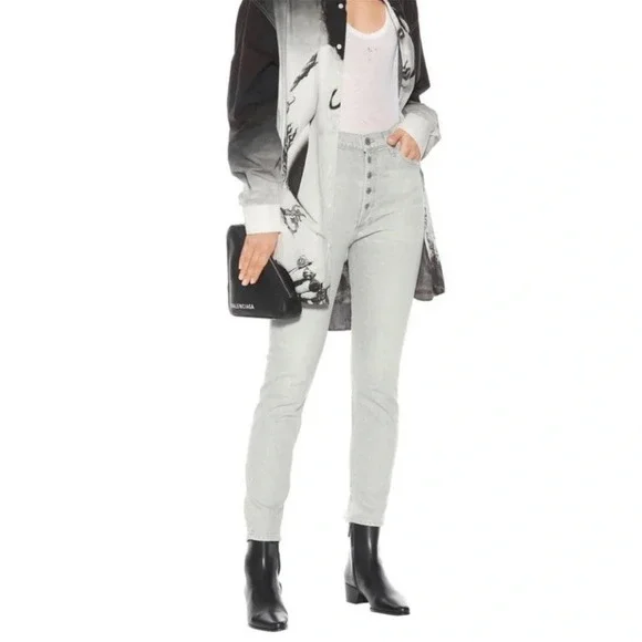 NWT Citizens of Humanity/ Free People Olivia Exposed Button High Rise Slim Ankle
